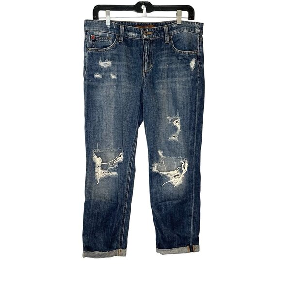 Joe's Jeans Womens 29 Blue The Billie Crop Boyfriend Slim Rika Japanese Denim - Picture 1 of 7